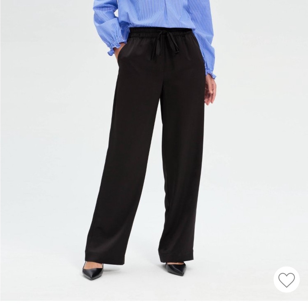 A New Day High Rise Wide Leg Black Women's Pants Trousers size small